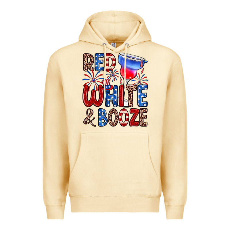 Red White And Booze Premium Hoodie by Zillion Design Studio | Teevron
