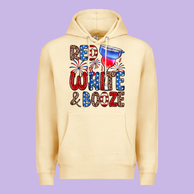 Red White And Booze Premium Hoodie Designed By Zillion Design Studio