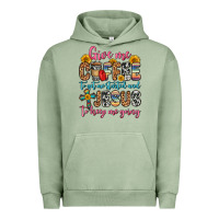 Pigment Oil Green give me coffee to get me started and jesus to keep Urban Hoodie - Zillion Design Studio