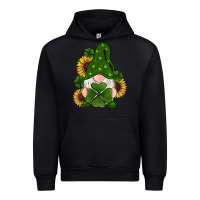 Black st patricks day shamrock gnomes  sunflowers Urban Hoodie - RanaPortraitStore