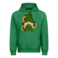 Emerald st patricks day shamrock gnomes  sunflowers Urban Hoodie - RanaPortraitStore