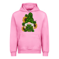 Fuchsia Pink st patricks day shamrock gnomes  sunflowers Urban Hoodie - RanaPortraitStore