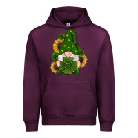 Mauve Wine st patricks day shamrock gnomes  sunflowers Urban Hoodie - RanaPortraitStore
