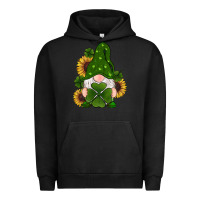 Pigment Black st patricks day shamrock gnomes  sunflowers Urban Hoodie - RanaPortraitStore