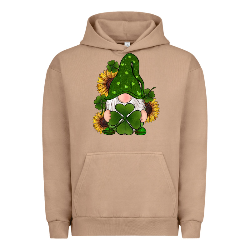 St Patricks Day Shamrock Gnomes  Sunflowers Urban Hoodie by RanaPortraitStore | Teevron