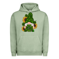 Pigment Oil Green st patricks day shamrock gnomes  sunflowers Urban Hoodie - RanaPortraitStore