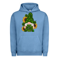 Pigment Pebble Blue st patricks day shamrock gnomes  sunflowers Urban Hoodie - RanaPortraitStore