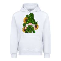 White st patricks day shamrock gnomes  sunflowers Urban Hoodie - RanaPortraitStore