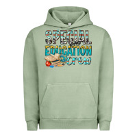 Pigment Oil Green special education crew Urban Hoodie - texasbilliewilder
