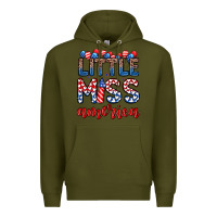 Army Green little miss America Premium Hoodie - Zillion Design Studio
