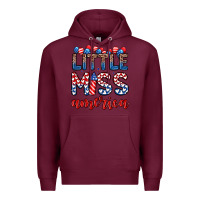 Burgundy little miss America Premium Hoodie - Zillion Design Studio
