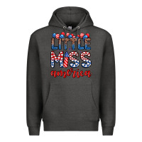 Charcoal Heather little miss America Premium Hoodie - Zillion Design Studio