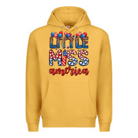Mustard little miss America Premium Hoodie - Zillion Design Studio