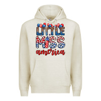 Oatmeal Heather little miss America Premium Hoodie - Zillion Design Studio