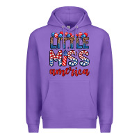 Purple little miss America Premium Hoodie - Zillion Design Studio