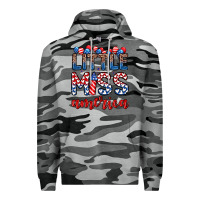 Slate Camo little miss America Premium Hoodie - Zillion Design Studio