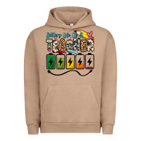 Pigment Burro battery life of a teacher Urban Hoodie - Zillion Design Studio