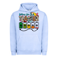 Pigment Grape Ice battery life of a teacher Urban Hoodie - Zillion Design Studio
