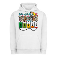 Pigment Lunar Rock battery life of a teacher Urban Hoodie - Zillion Design Studio