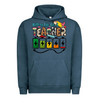 Pigment Midnight Navy battery life of a teacher Urban Hoodie - Zillion Design Studio