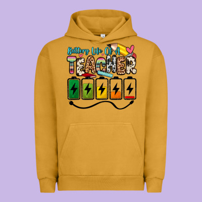Battery Life Of A Teacher Urban Hoodie Designed By Zillion Design Studio