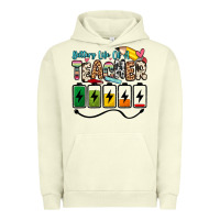 Pigment Pistachio battery life of a teacher Urban Hoodie - Zillion Design Studio
