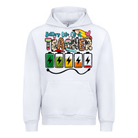 White battery life of a teacher Urban Hoodie - Zillion Design Studio