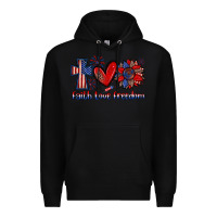 Black faith love freedom Premium Hoodie - Zillion Design Studio