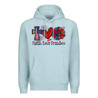 Blue Mist faith love freedom Premium Hoodie - Zillion Design Studio