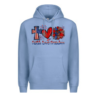 Colony Blue faith love freedom Premium Hoodie - Zillion Design Studio