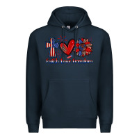 Navy faith love freedom Premium Hoodie - Zillion Design Studio