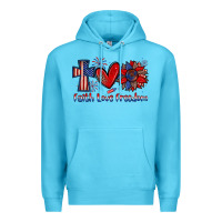 Ocean Blue faith love freedom Premium Hoodie - Zillion Design Studio