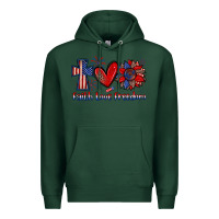 Sports Green faith love freedom Premium Hoodie - Zillion Design Studio