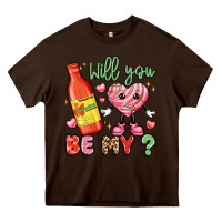 Chocolate Brown will you be my Heavy Core Tee - LillyAllenDesigns