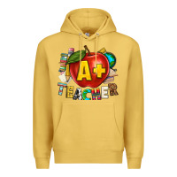 Antique Gold a plus teacher Premium Hoodie - texasbilliewilder