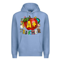Colony Blue a plus teacher Premium Hoodie - texasbilliewilder