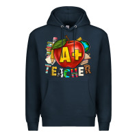 Navy a plus teacher Premium Hoodie - texasbilliewilder