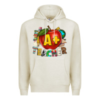 Oatmeal Heather a plus teacher Premium Hoodie - texasbilliewilder