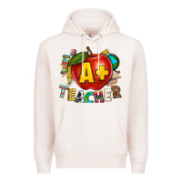 Pale Pink a plus teacher Premium Hoodie - texasbilliewilder