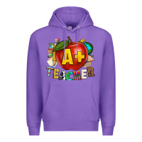 Purple a plus teacher Premium Hoodie - texasbilliewilder