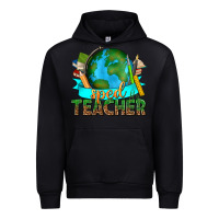 Black sped teacher with earth globe Urban Hoodie - texasbilliewilder