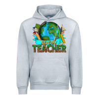 Heather Grey sped teacher with earth globe Urban Hoodie - texasbilliewilder