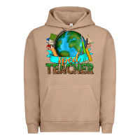 Pigment Burro sped teacher with earth globe Urban Hoodie - texasbilliewilder