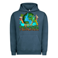 Pigment Midnight Navy sped teacher with earth globe Urban Hoodie - texasbilliewilder