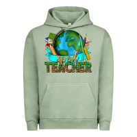 Pigment Oil Green sped teacher with earth globe Urban Hoodie - texasbilliewilder