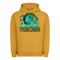 Pigment Peanut Butter sped teacher with earth globe Urban Hoodie - texasbilliewilder