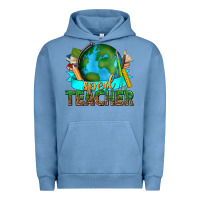 Pigment Pebble Blue sped teacher with earth globe Urban Hoodie - texasbilliewilder