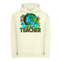 Pigment Pistachio sped teacher with earth globe Urban Hoodie - texasbilliewilder