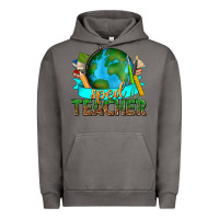 Pigment Tornado sped teacher with earth globe Urban Hoodie - texasbilliewilder