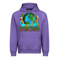 Tulip sped teacher with earth globe Urban Hoodie - texasbilliewilder